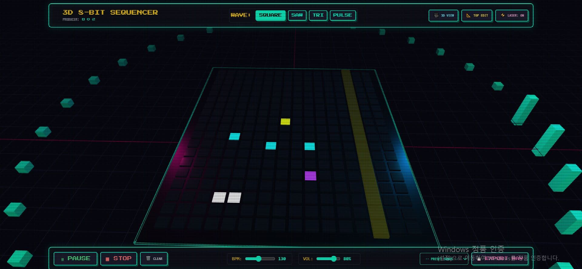 3D 8-Bit Retro Sequencer